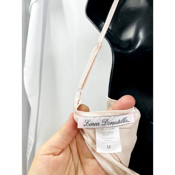 Vintage blush pink satin lace maxi slip dress - Picture 4 of 4